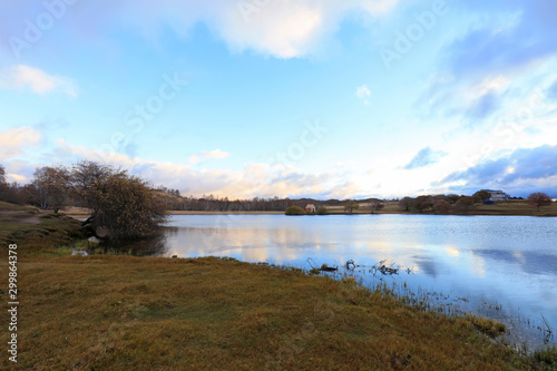 natural scenery of the princess lake of Ulan cloth in Inner Mongolia