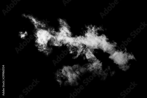Cloud isolated on black background,Textured Smoke,Abstract black