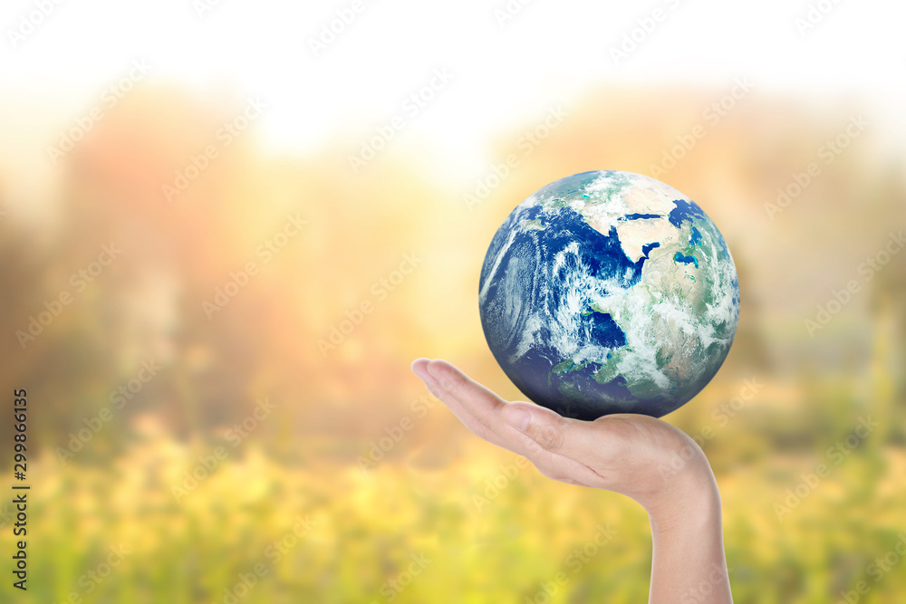Globe ,earth in human hand. Earth image provided by Nasa Globe ,earth in human hand. Earth image provided by Nasa