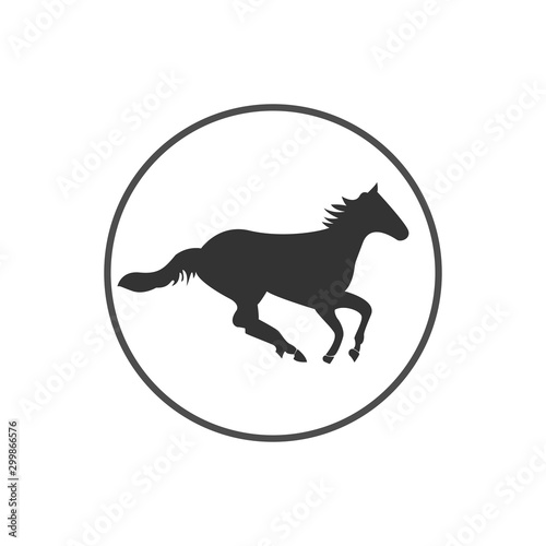 Horse Icon logo  Vector  Silhouette