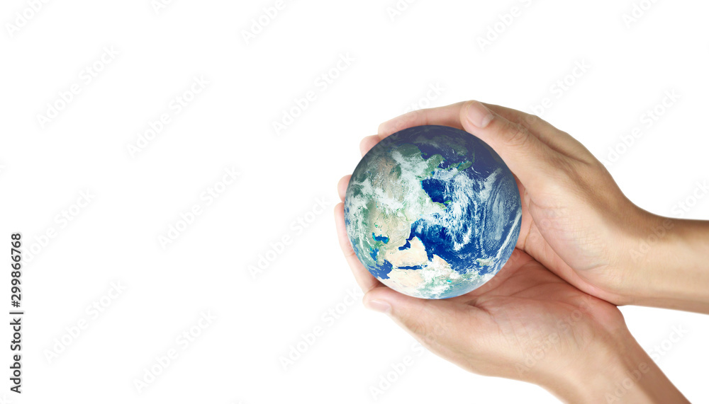 Globe ,earth in human hand. Earth image provided by Nasa Globe ,earth in human hand. Earth image provided by Nasa