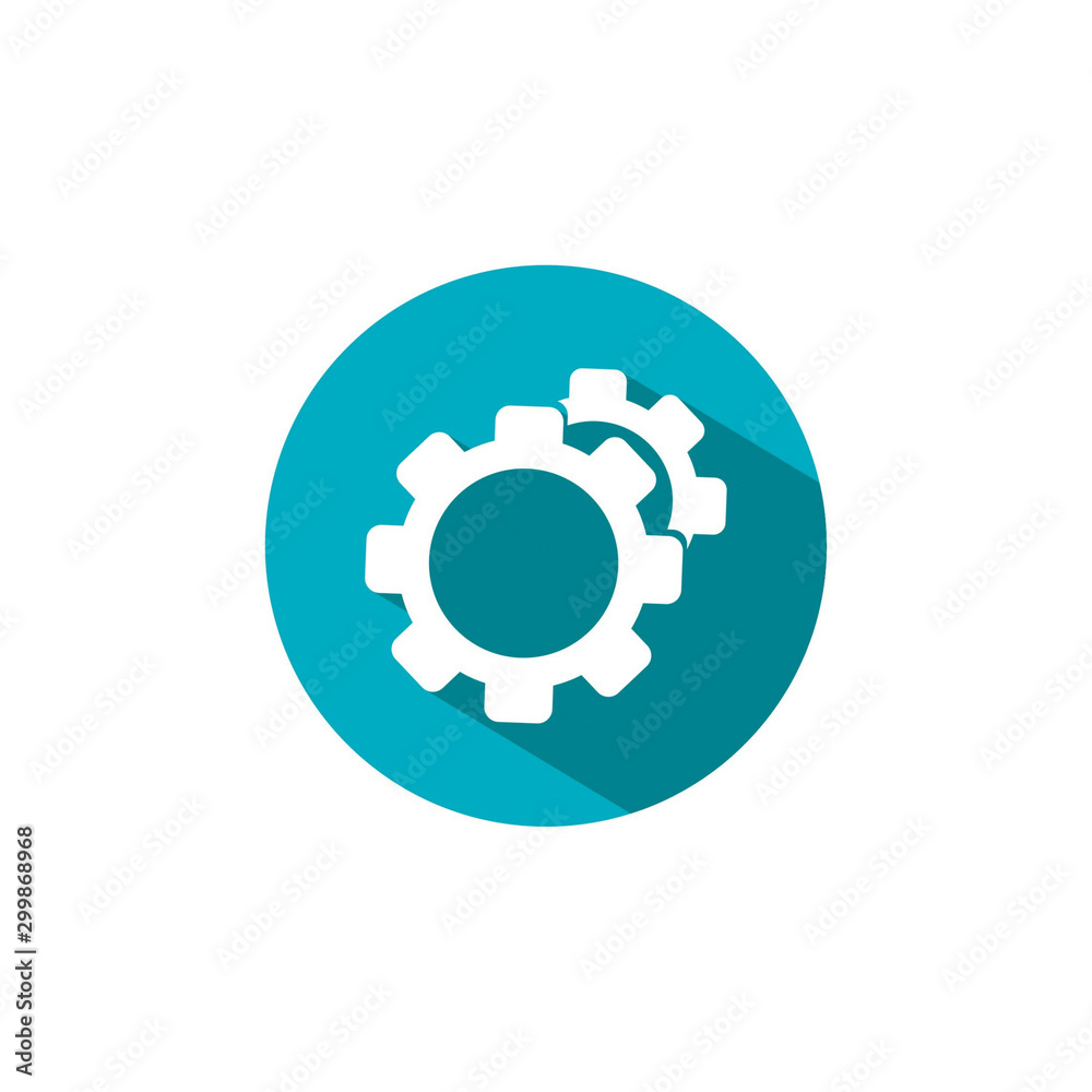Gear icon design, Cog circle wheel machine part technology industry and technical theme Vector illustration