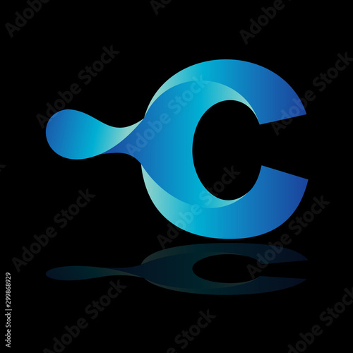 Letter C With Liquid Logo