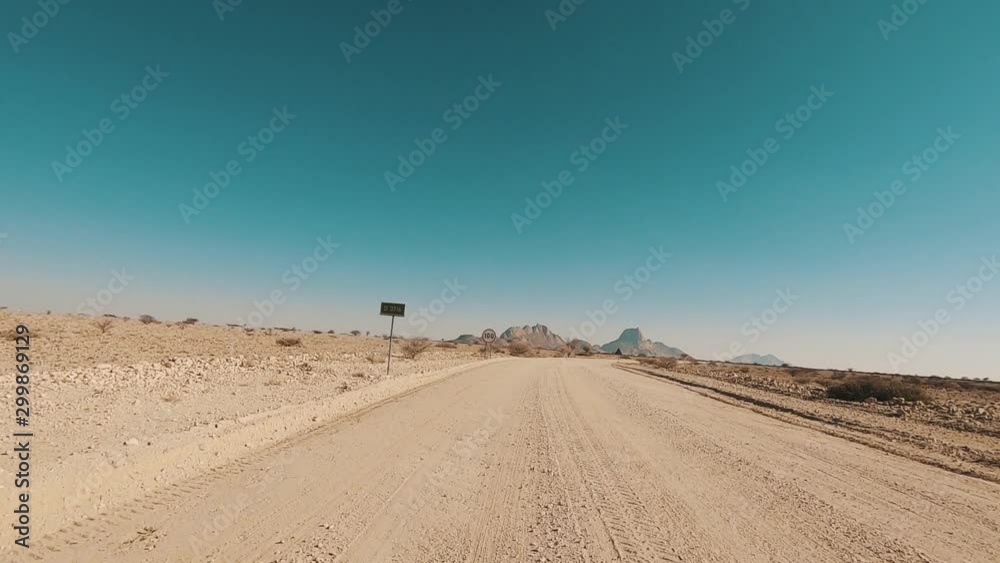 Gravel road in Namibia, Africa