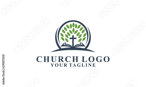 church book and leaf logo design inspirations