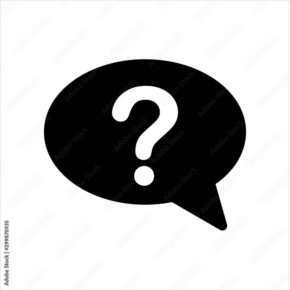 Vector information sign icon. black bubble chat symbol with trendy flat style icon for web site design, logo, app, UI isolated on white background