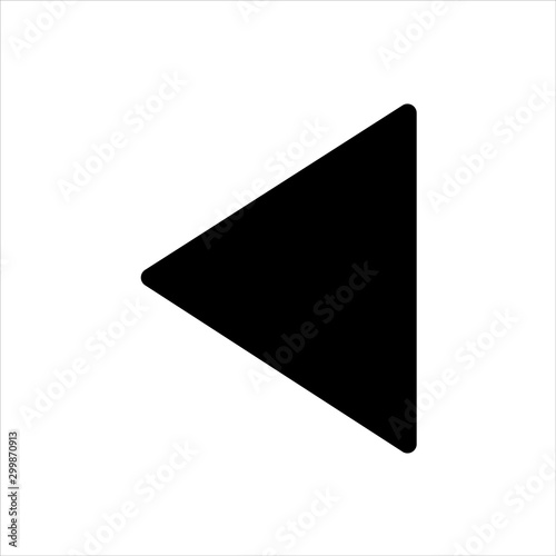 Free Download Vector previous arrow icon. black symbol with trendy flat style icon for web site design, logo, app, UI isolated on white background - GFXLoad