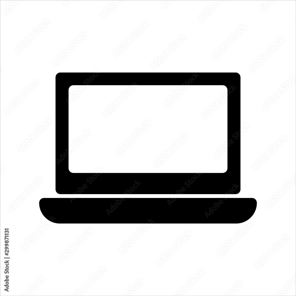 Vector laptop icon. black device or electronics symbol with trendy flat style icon for web site design, logo, app, UI isolated on white background Vector laptop icon. black device or electronics symbol with trendy flat style icon for web site design, logo, app, UI isolated on white background