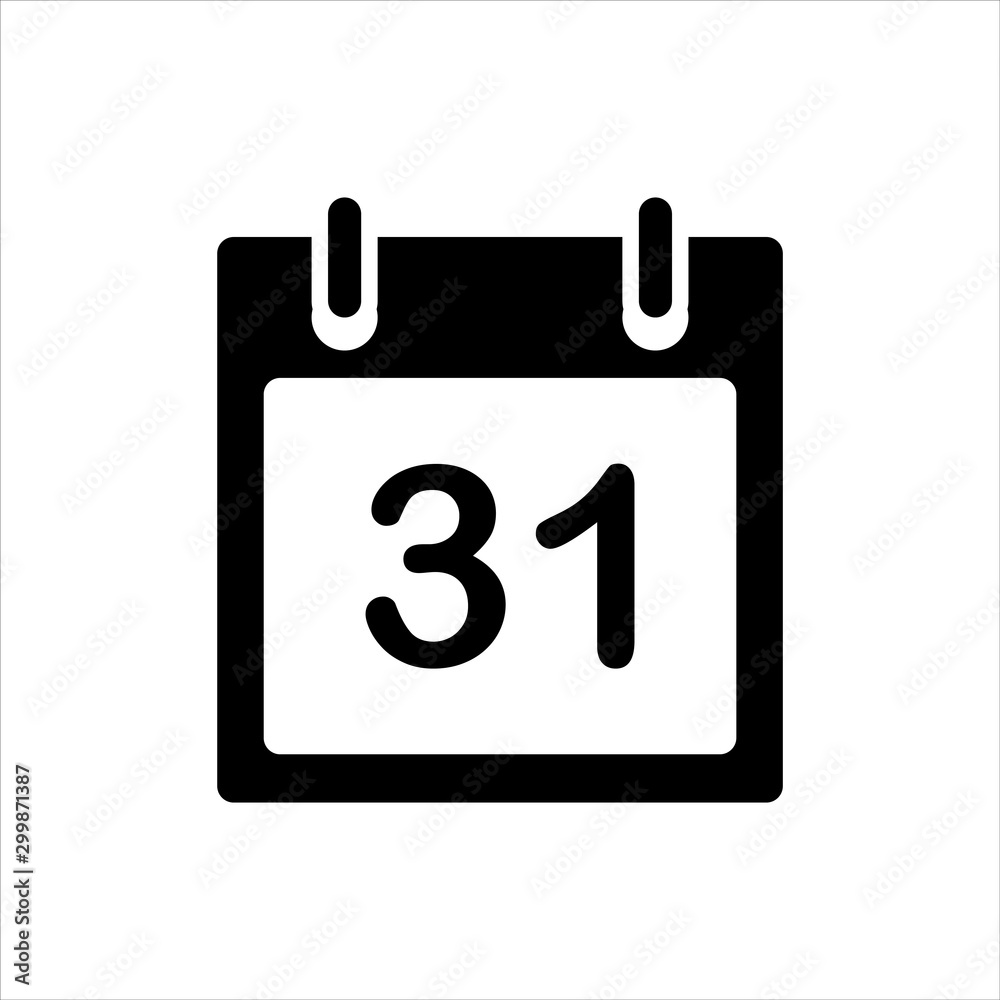 Vector calendar icon. black date symbol with trendy flat style icon for web site design, logo, app, UI isolated on white background Vector calendar icon. black date symbol with trendy flat style icon for web site design, logo, app, UI isolated on white background