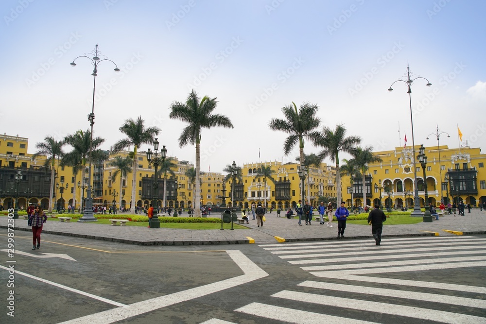 Fototapeta premium Plaza de Armas in Lima, Peru