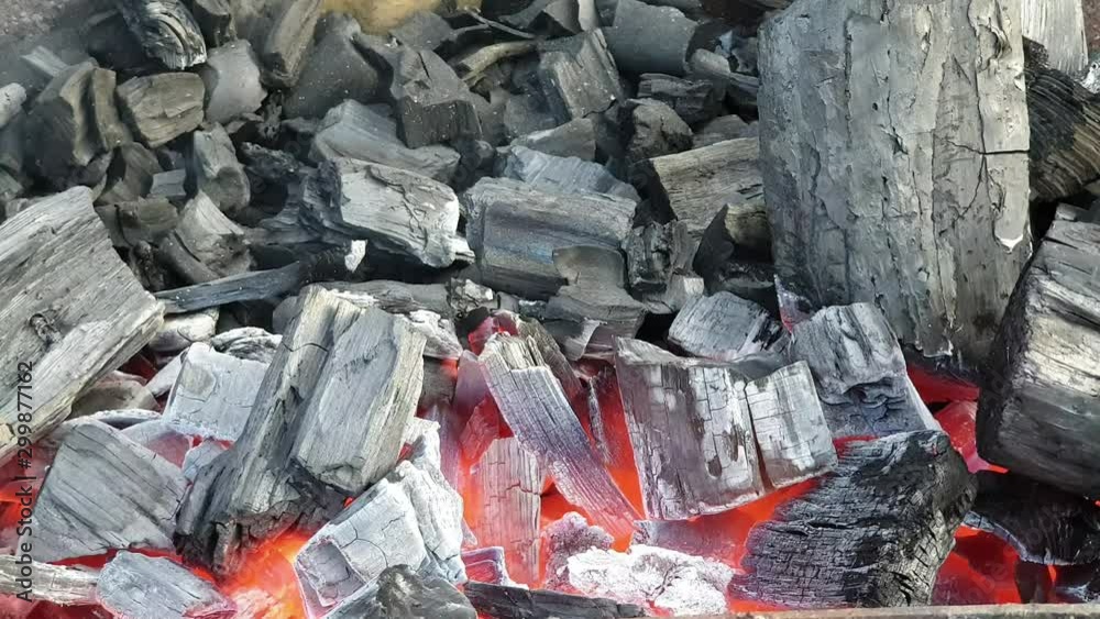 red coals in the oven, the cook lit the coals for barbecue. red coals in the oven, the cook lit the coals for barbecue.