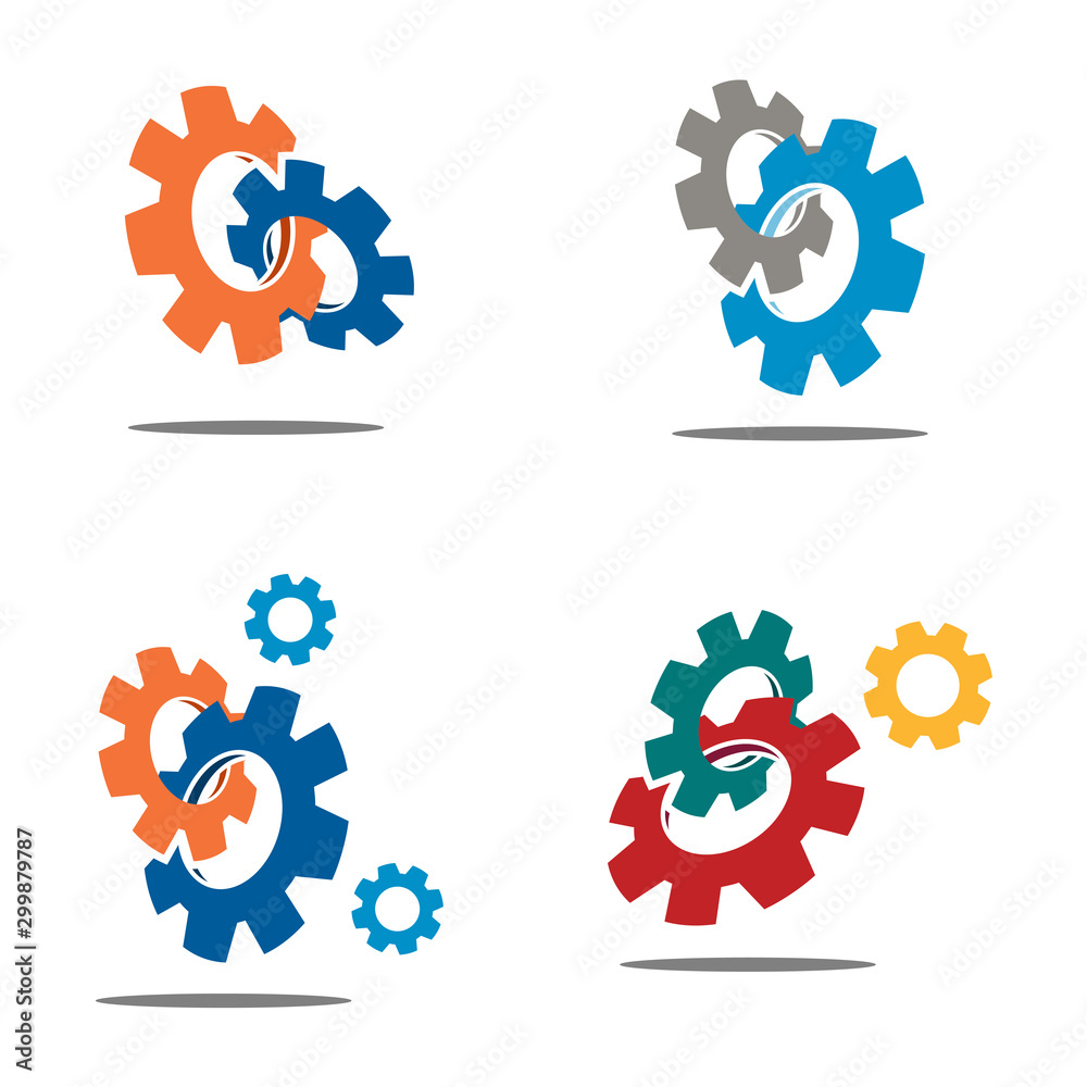Gear logo vector illustration design. ready for use for your company or business symbol Gear logo vector illustration design. ready for use for your company or business symbol