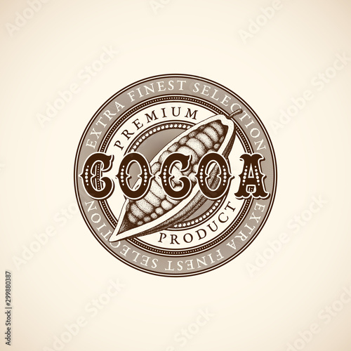 Vintage cocoa label