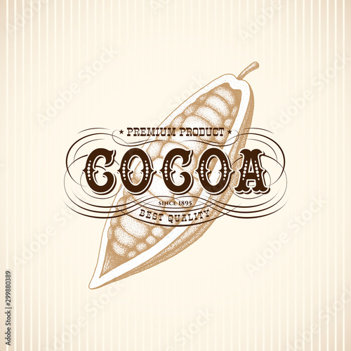 Vintage cocoa label