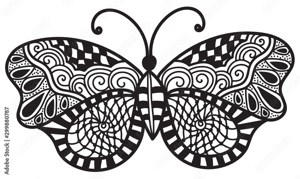 Butterfly Doodle art - zentangle Butterfly Doodle art - zentangle