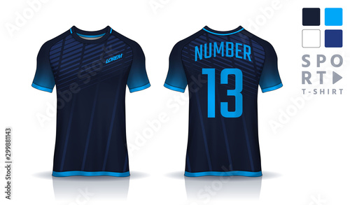 t-shirt sport design template, Soccer jersey mockup for football club. uniform front and back view.