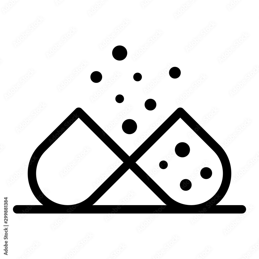 Medical capsule icon. Outline medical capsule vector icon for web design isolated on white background Medical capsule icon. Outline medical capsule vector icon for web design isolated on white background