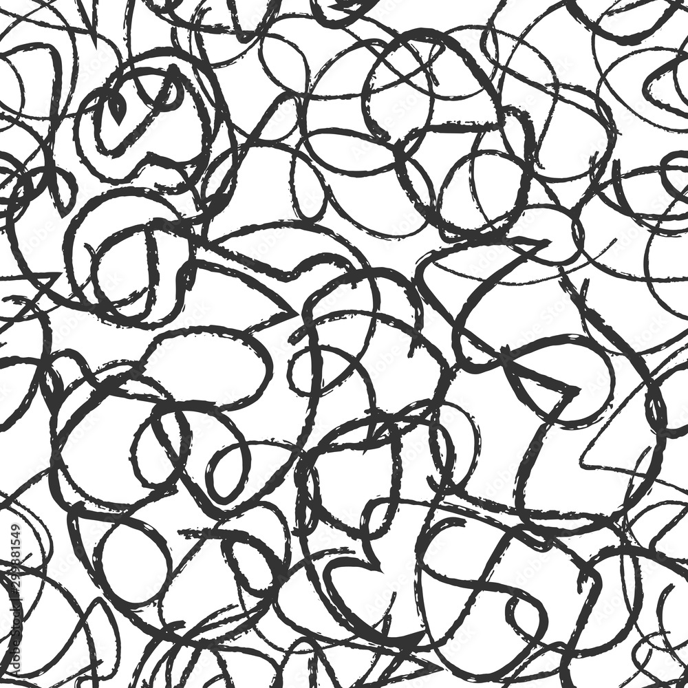 Abstract seamless pattern with linear doodles. Chalk drawing texture. Design for textile, wrapping paper, wallpaper. Abstract seamless pattern with linear doodles. Chalk drawing texture. Design for textile, wrapping paper, wallpaper.