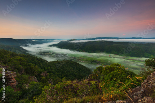 Phu-E-Lerd, Landscape sea of mist on the mountain in Loei province Thailand.