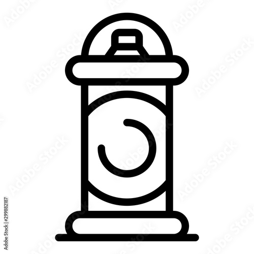 Barber shaving foam icon. Outline barber shaving foam vector icon for web design isolated on white background