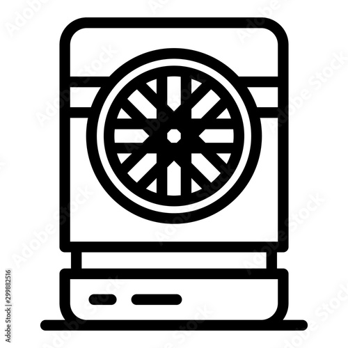 Fan air purifier icon. Outline fan air purifier vector icon for web design isolated on white background