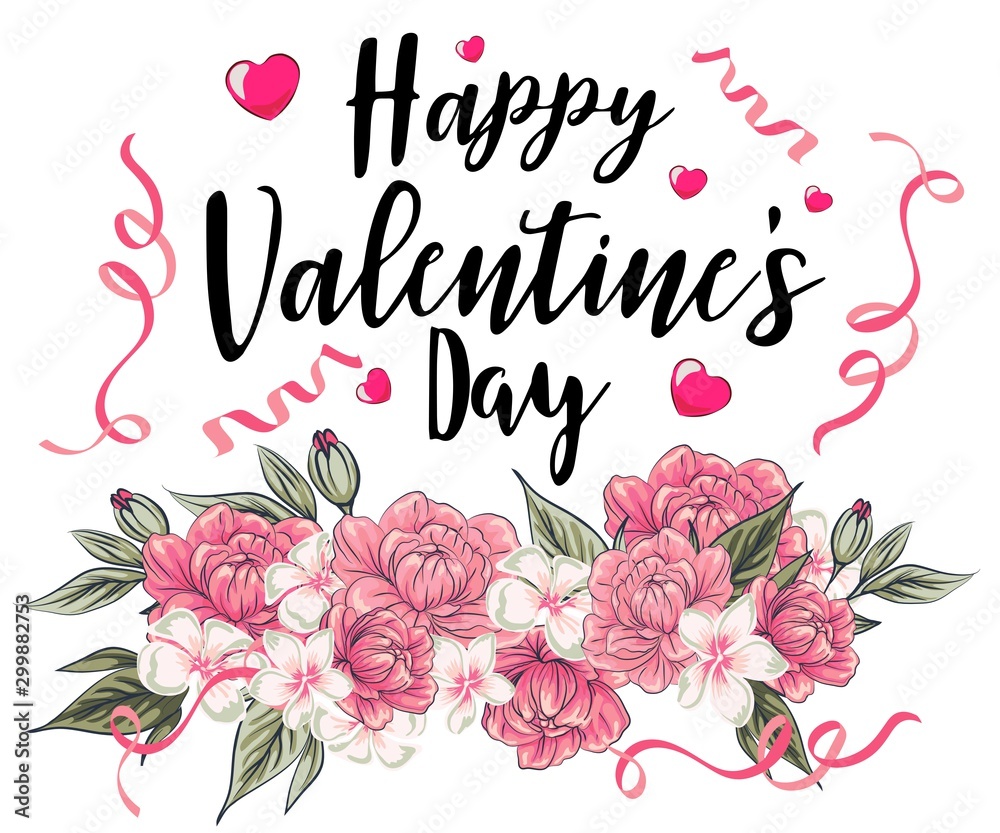 Happy Valentine's Day gift card in hearts, Valentine's day greeting cards with handwritten greeting letters and decorative textured brush strokes on the background. Happy Valentine's Day gift card in hearts, Valentine's day greeting cards with handwritten greeting letters and decorative textured brush strokes on the background.
