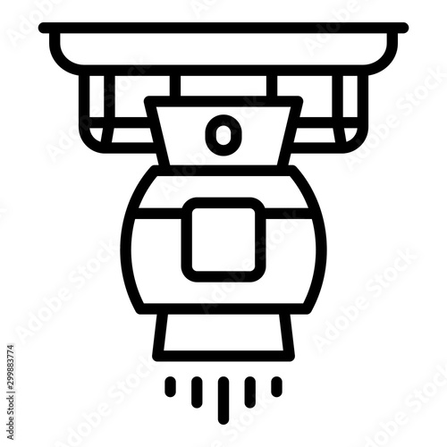 Smart farm balance icon. Outline smart farm balance vector icon for web design isolated on white background