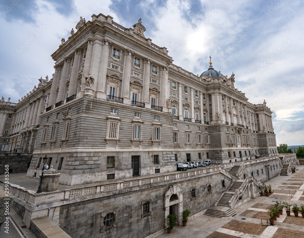 Real Back Rear of Royal Palace, Madrid, Spain