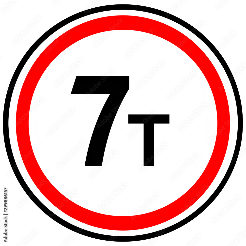 Prohibition sign. Mass limitation. Russia Prohibition sign. Mass limitation. Russia