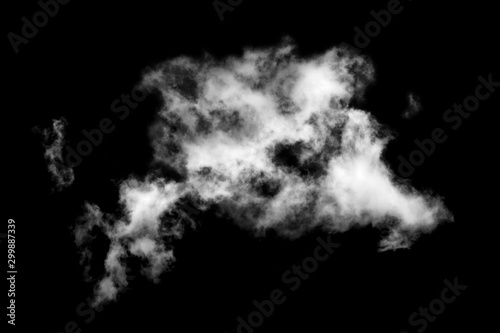 isolated white cloud on black background,Textured Smoke,Abstract black © sirawut