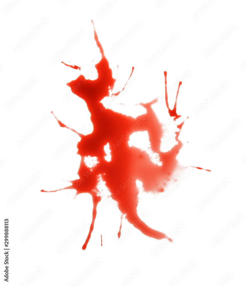 closeup drops of red blood isolated on white background,abstract pattern closeup drops of red blood isolated on white background,abstract pattern