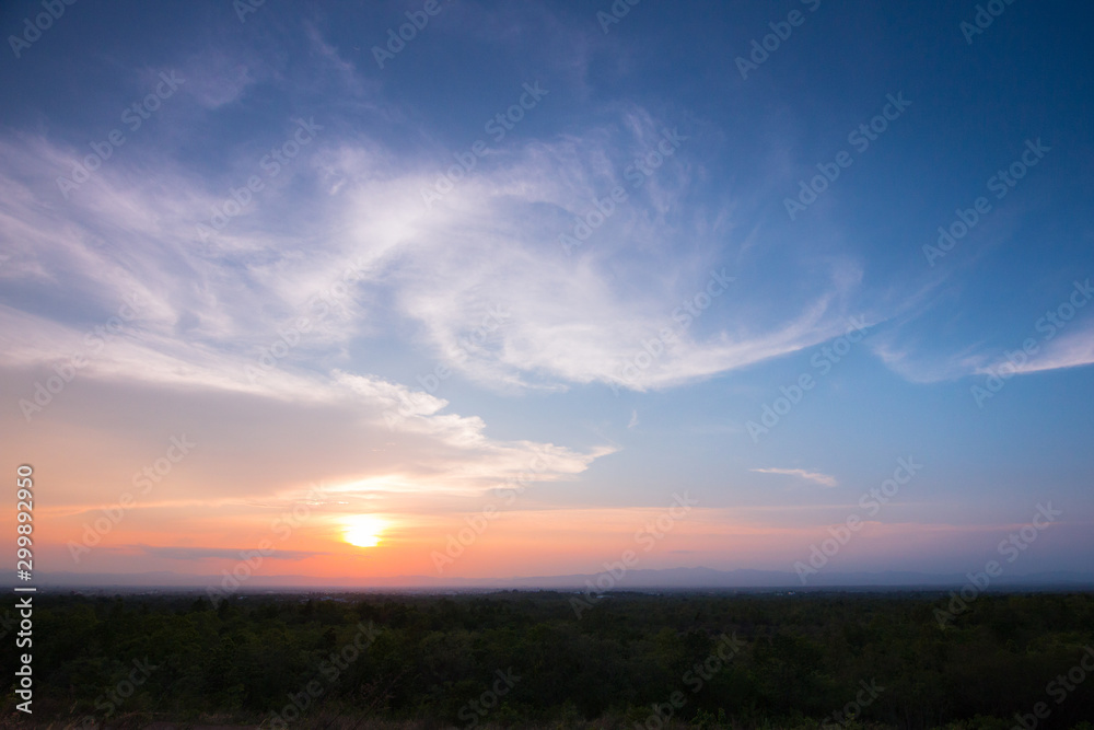 Sunset sky and cloud twilight background Sunset sky and cloud twilight background