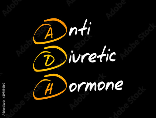ADH - Antidiuretic Hormone acronym, concept background