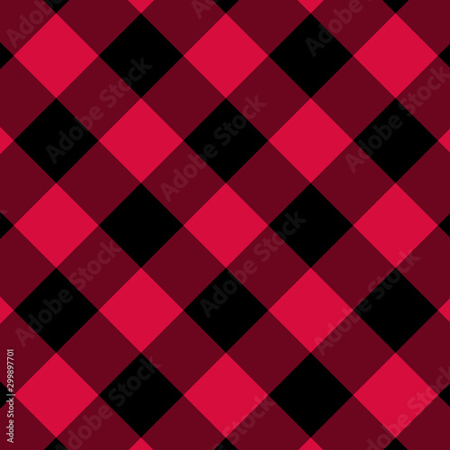 Red and Black Gingham pattern.