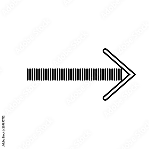 Right Arrow vector icon. Black Arrow symbol.