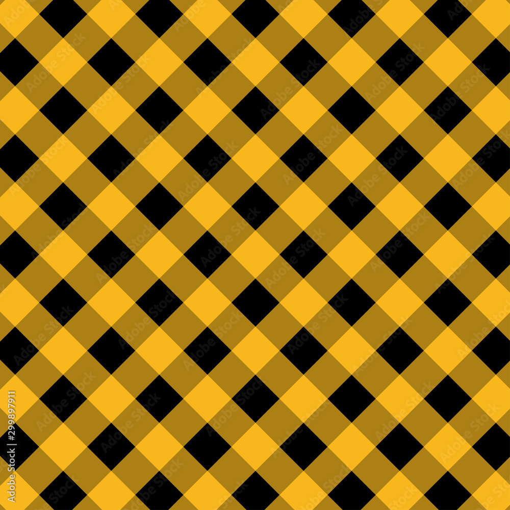 Yellow and Black Gingham pattern.