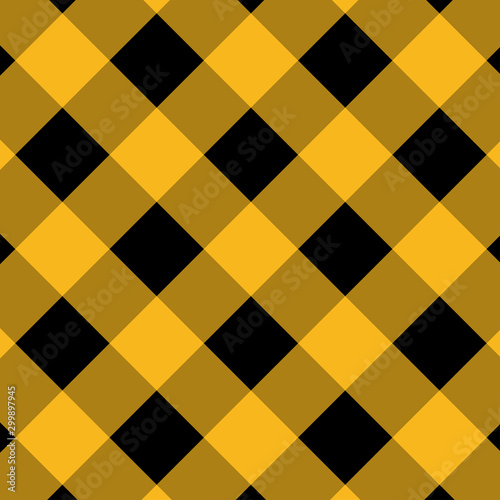 Yellow and Black Gingham pattern.