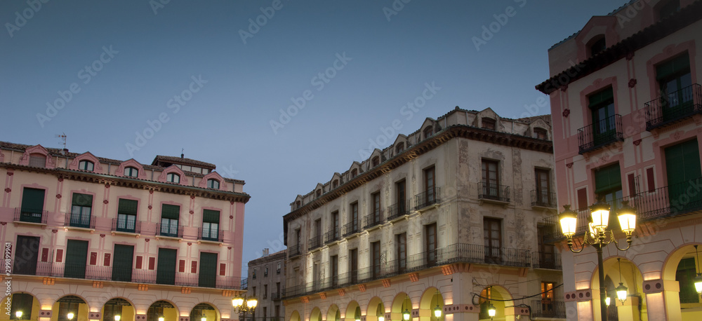 Lopez Allue square. Huesca. Aragon. Spain.
