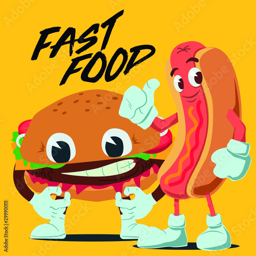 hamburguesa y salchicha