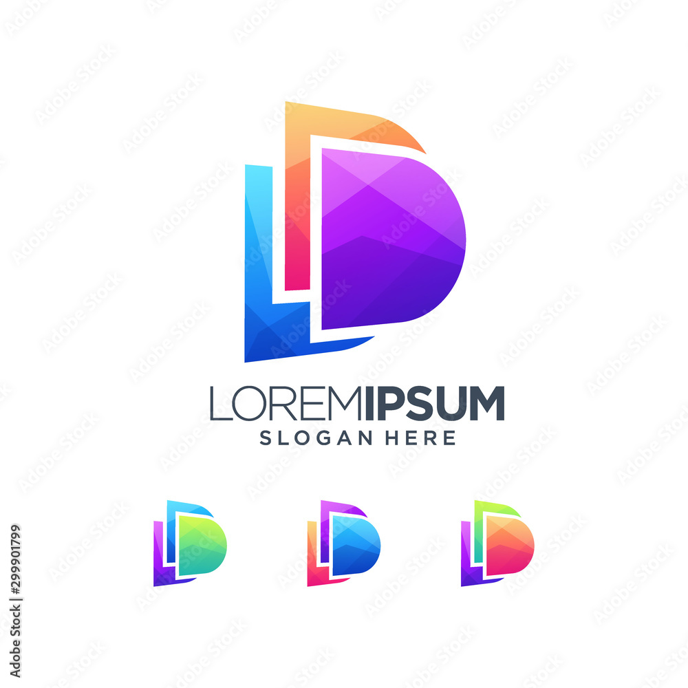 d logo colorful