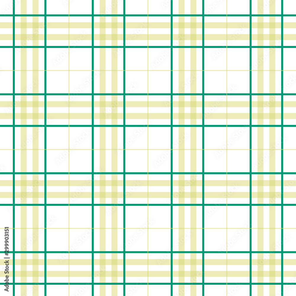 Tartan green and yellow pattern.