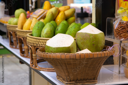 coconut and mangos