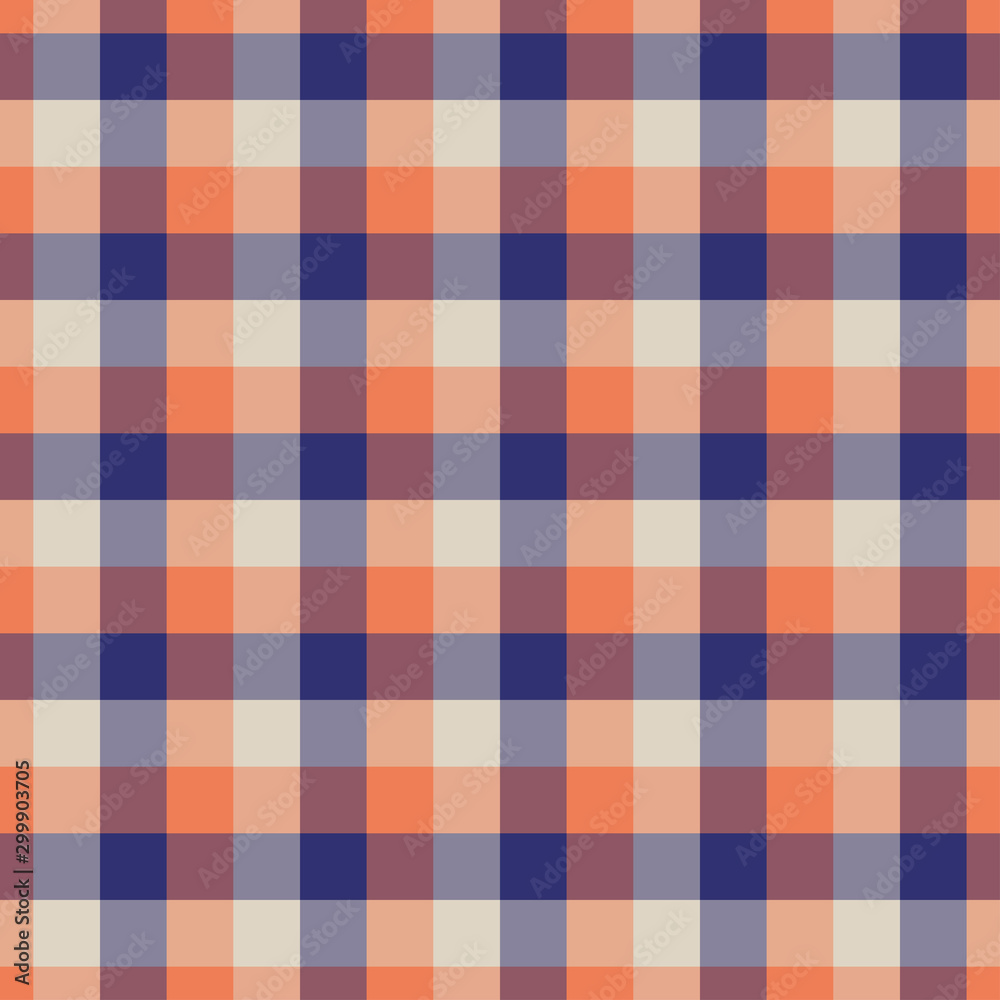 Gingham orange pattern.
