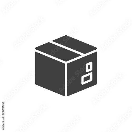 Delivery box, cardboard vector icon. filled flat sign for mobile concept and web design. Parcel box packaging glyph icon. Symbol, logo illustration. Vector graphics