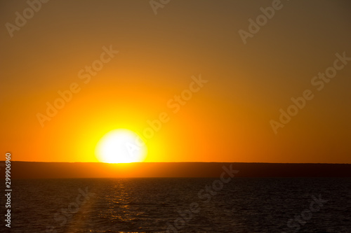 Sunset over the sea