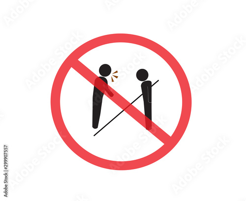 do not bully sign, prohibited sing symbol background, vector illustration.