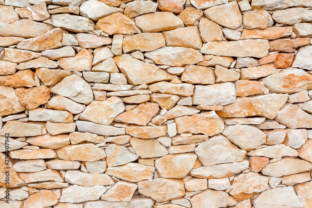 old stone wall of stones
