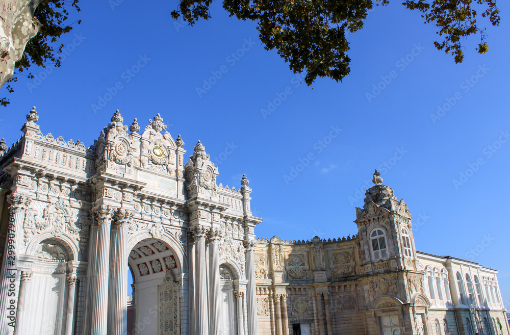 entry gate of Dolmabahce palace in Istanbul