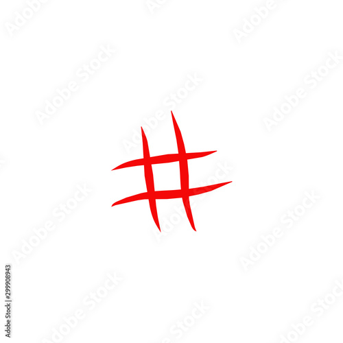 Hashtag icon logo design vector template