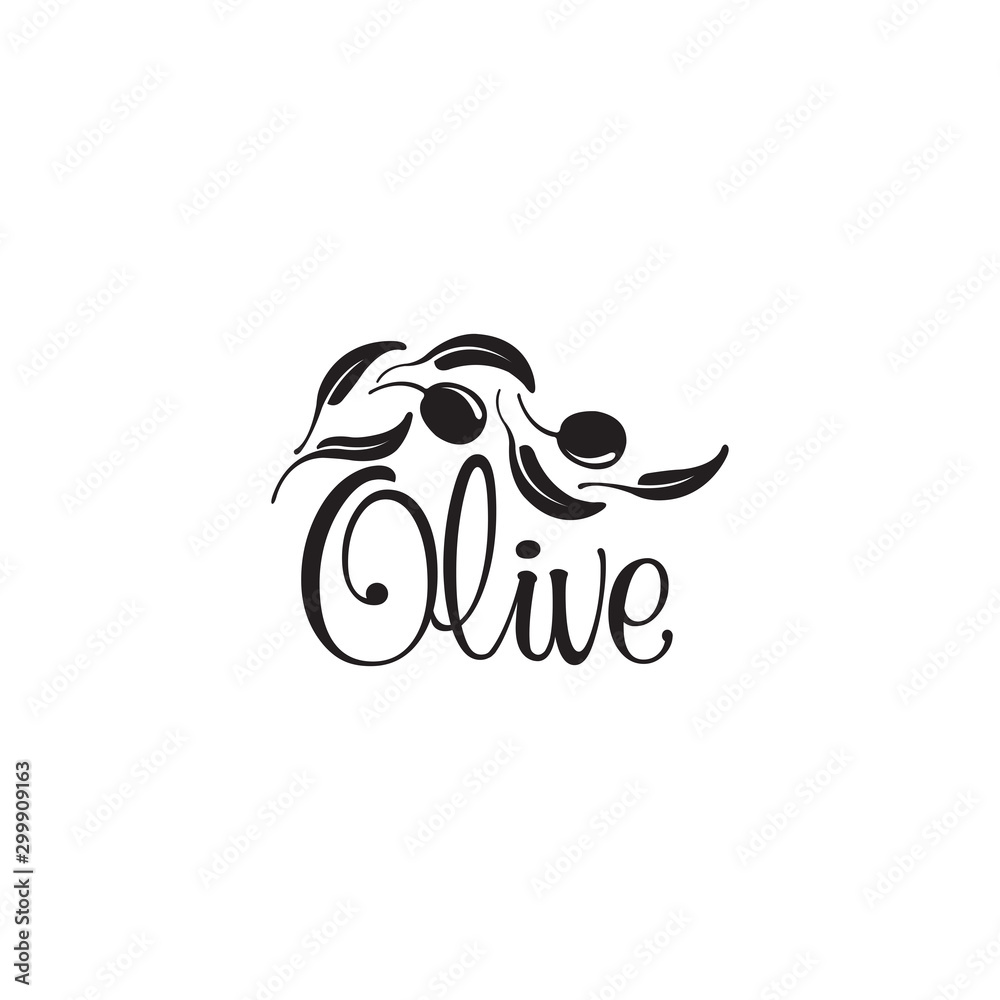 Olive branch vector illustration